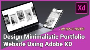 Design minimalistic portfolio website using adobe xd