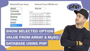 Show selected option value from Array & MySQL DB using PHP