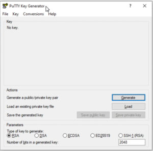 PuTTY key Generator