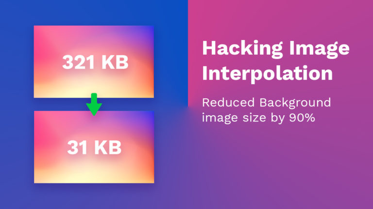 Technique for reducing the file size of background images - Gradients, Mesh, Blurred photos