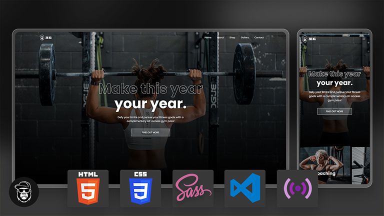 Gym Landing Page HTML, CSS(SCSS), JS