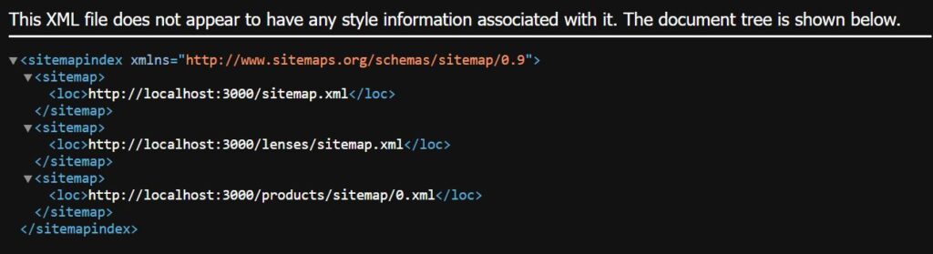 nextjs sitemap links