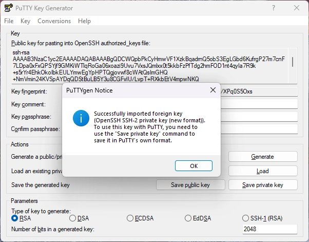 generate ppk key