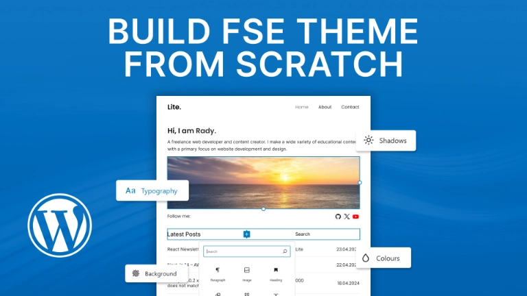 wordpress fse theme development