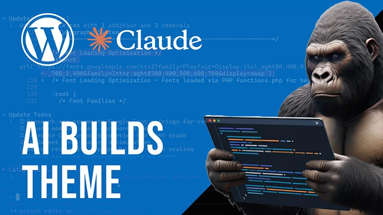 custom wordpress theme using ai
