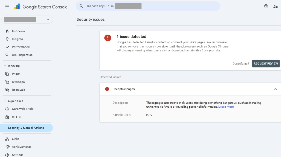 google search console